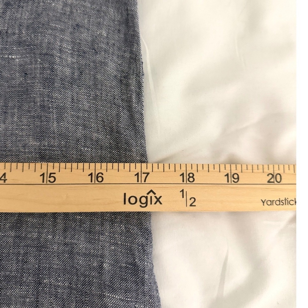 Tahari Blue 100% Linen Short Sleeve Button Front Shirt Minimalist‎  Dress XS - Picture 8 of 12